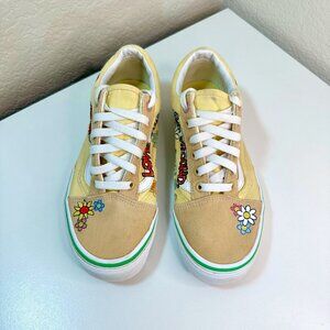 Vans X Sesame Street Old Skool Elmo Shoes Women's 7.5 / Men's 6 Floral Yellow